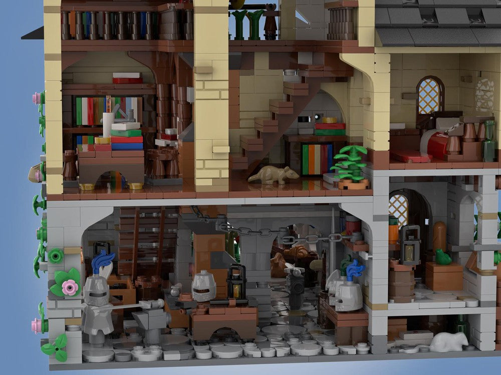 moc-134085 medieval town centre - 4698 pcs - 5