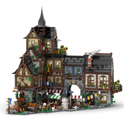 moc-134085 medieval town centre - 4698 pcs - 4