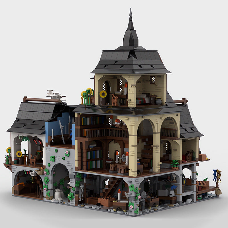 moc-134085 medieval town centre - 4698 pcs - 1