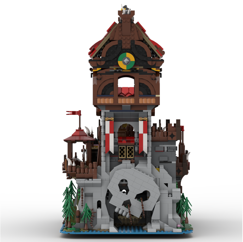 moc-136695 wolfpack tower & medieval ship classic castle - 1