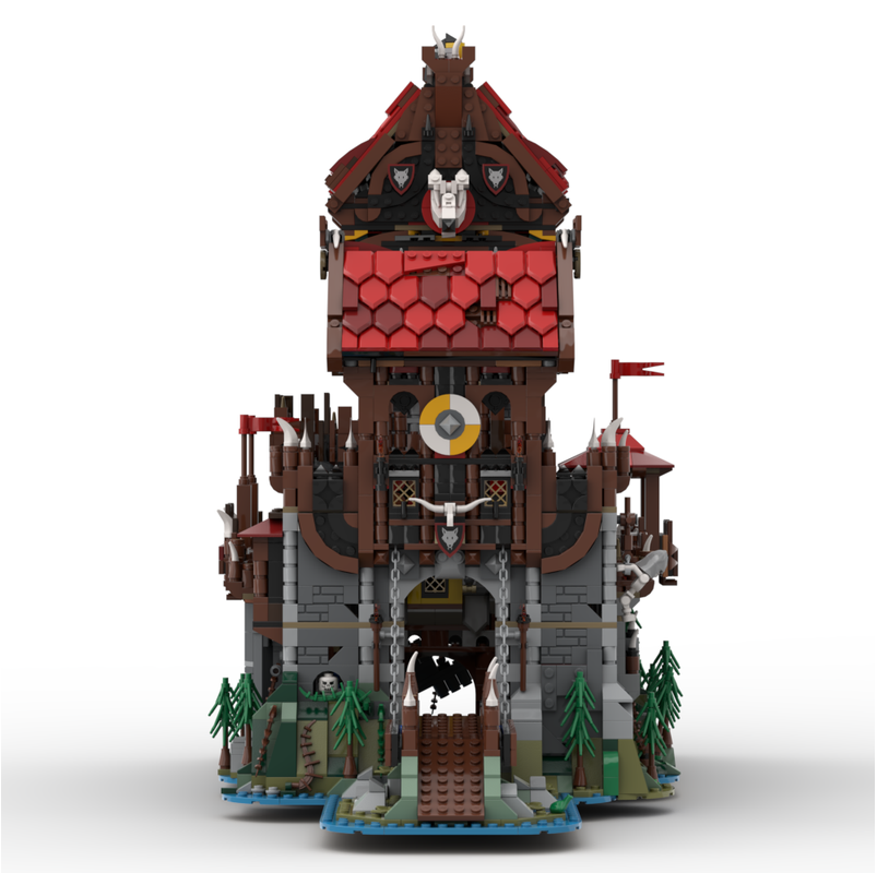 moc-136695 wolfpack tower & medieval ship classic castle - 3