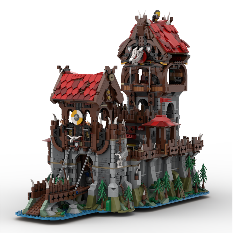 moc-136695 wolfpack tower & medieval ship classic castle - 5