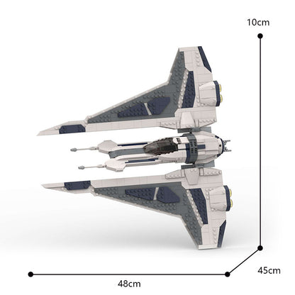 moc-143184 mandalorian starfighter kom'rk-class fighter - 888 pcs - 5