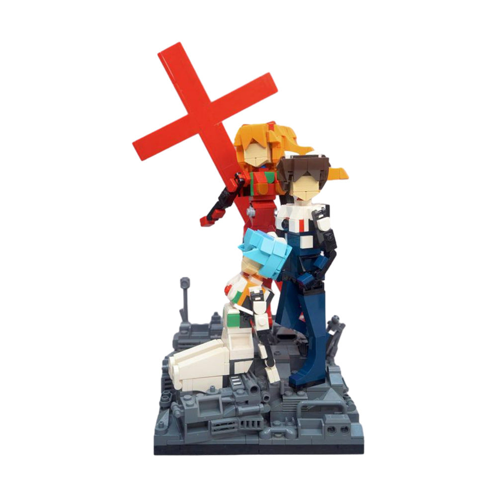 moc-150218 evangelion pilots diorama building blocks - 1