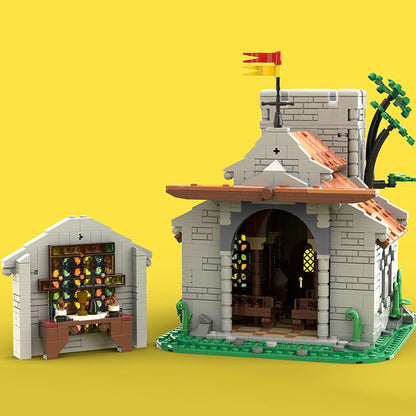 moc-153931 lion knights' church - 1457 pcs - 2