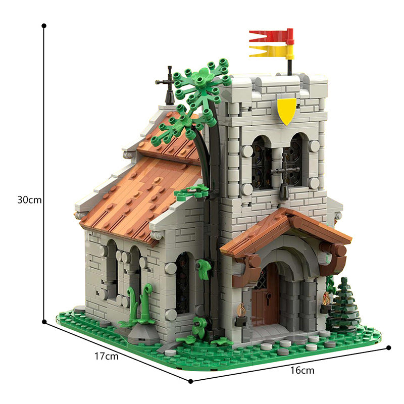 moc-153931 lion knights' church - 1457 pcs - 4