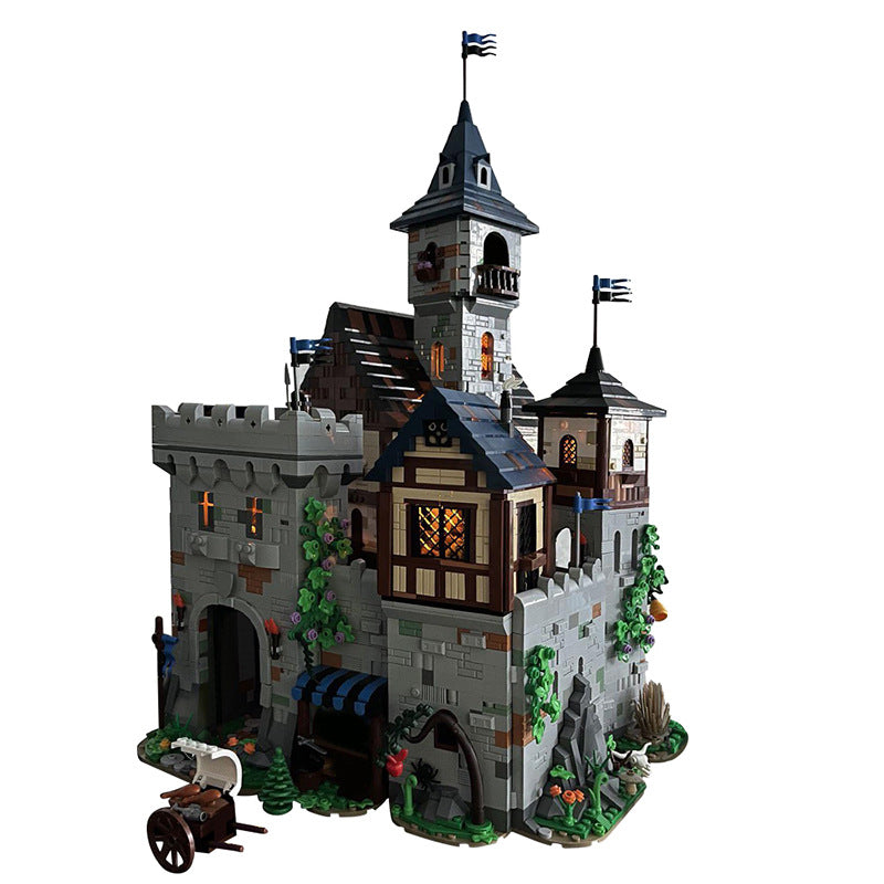 moc-154776 modular black falcon`s castle - 6565 pcs - 1