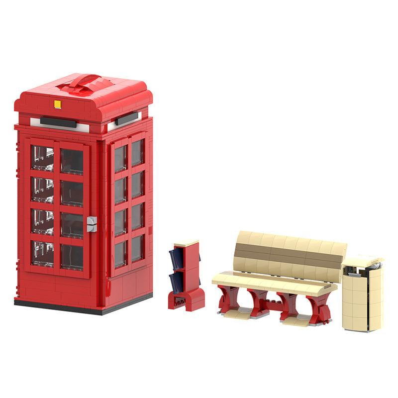 moc-155550 london red telephone box alternate - 1235 pcs - 2