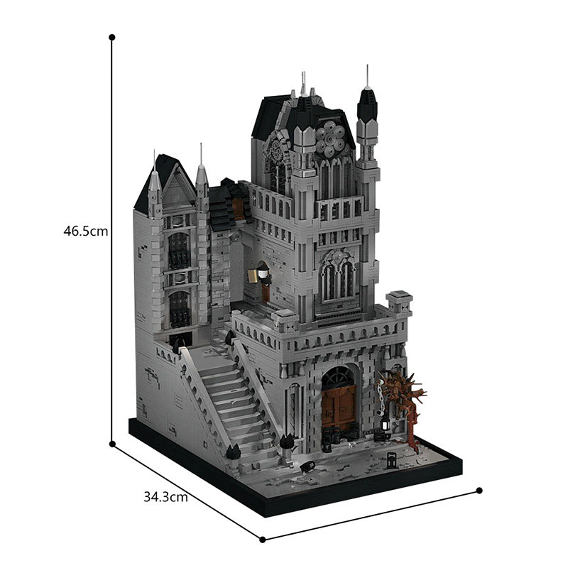 moc-155744 the streets of yharnam gothic city from the bloodborne game - 4