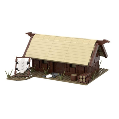 moc-158270 viking hut - ancient norse mythology block set - 485 pcs - 1