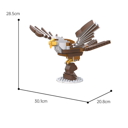 moc-158497 bald eagle - animal block set - 188 pcs - 5