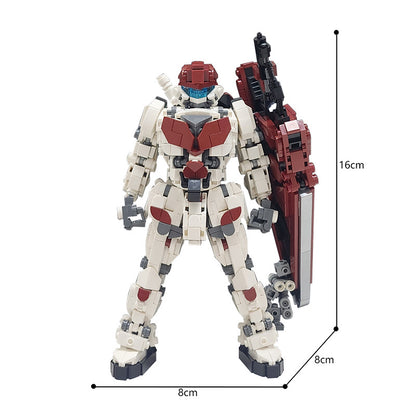 moc-159052 mech red robot - 1075 pcs - 6