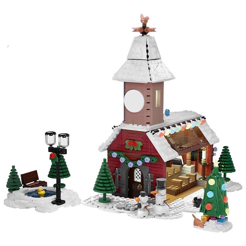 moc-167612 winter village chapel - 1409 pcs - 1