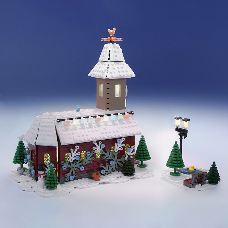 moc-167612 winter village chapel - 1409 pcs - 3