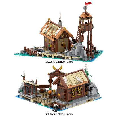 moc-168126 viking village blocks - 1907 pcs - 3