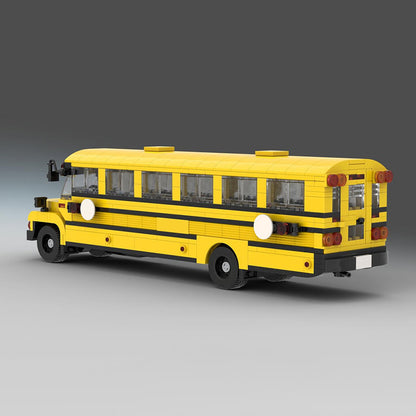 moc-177592 american style school bus block set - 635 pcs - 3