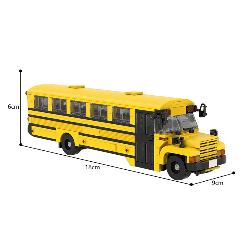 moc-177592 american style school bus block set - 635 pcs - 5