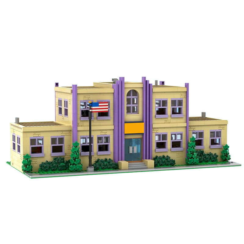 moc-177723 modular springfield elementary school - 2733 pcs - 2