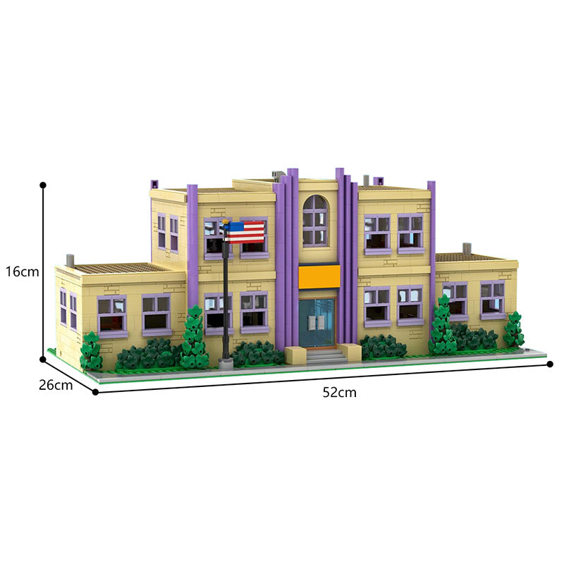 moc-177723 modular springfield elementary school - 2733 pcs - 4