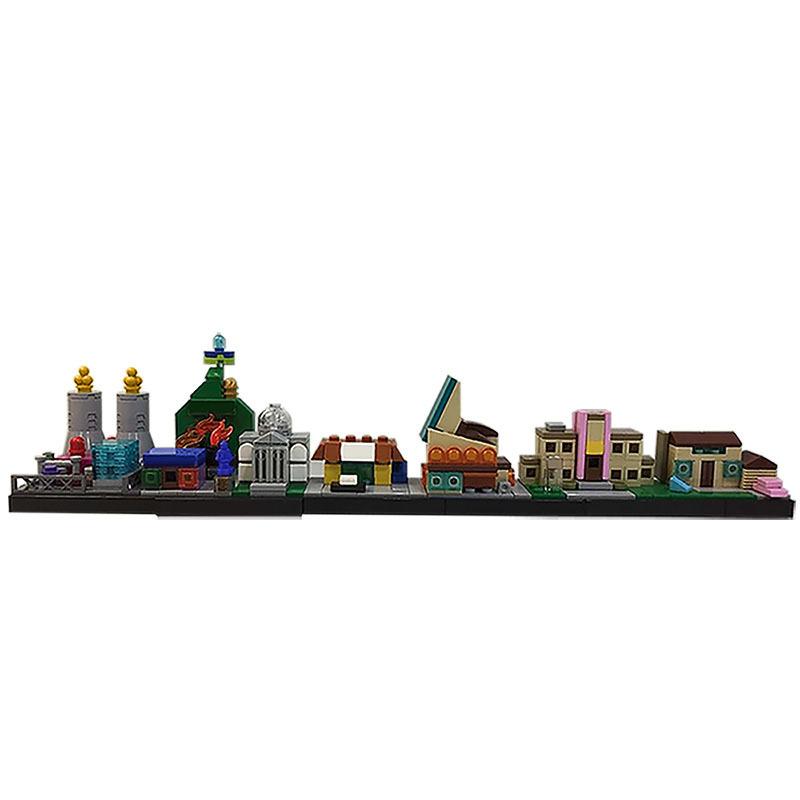 moc-18013 the simpsons spingfield skyline architecture - 427 pcs - 1