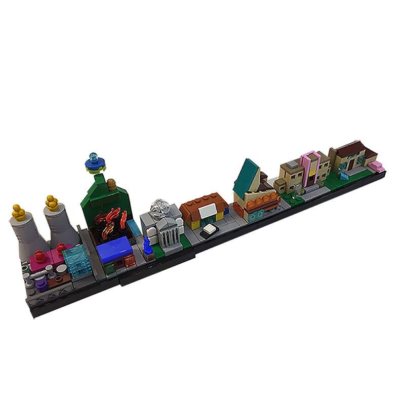 moc-18013 the simpsons spingfield skyline architecture - 427 pcs - 2