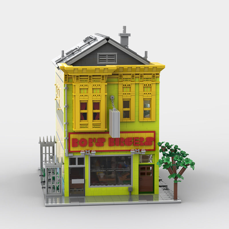 moc-186048 street view bob's burgers house 4699 pcs - 1