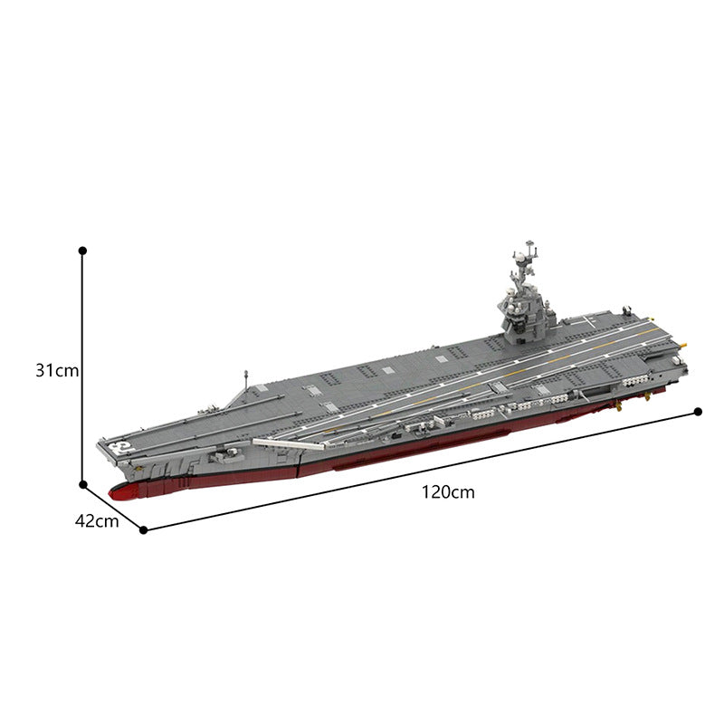 moc-192566 cvn-78 gerald R. ford | aircraft carrier - 1:300 scale - 5958 pcs - 5