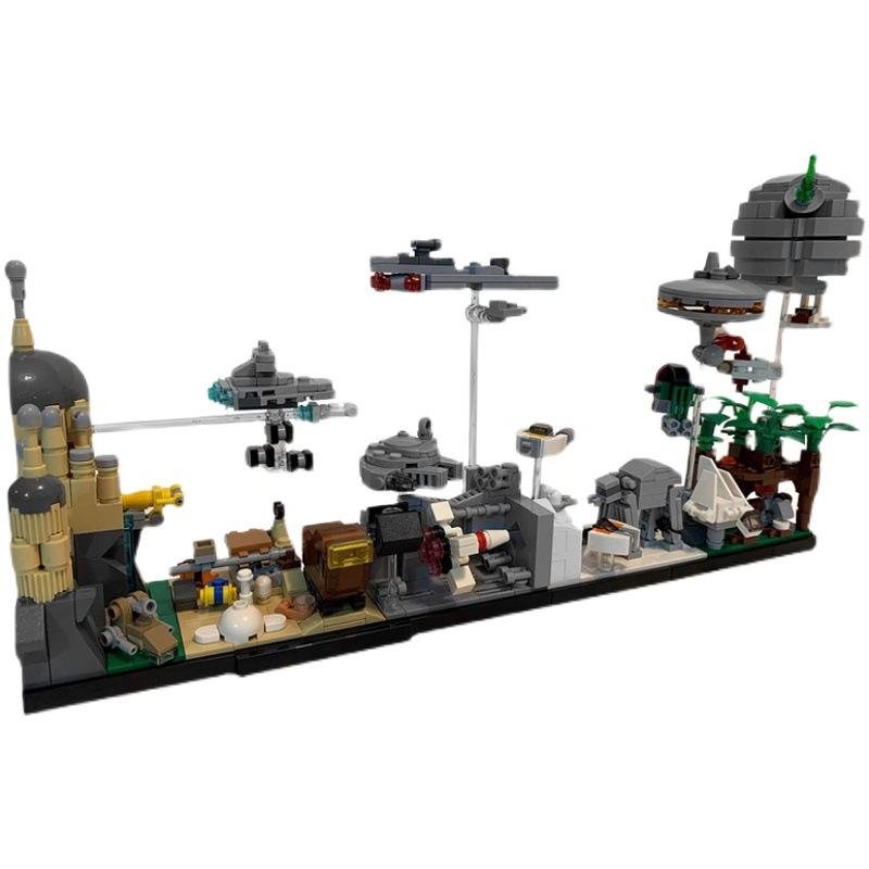 moc-19493 star wars skyline architecture - 788 pcs - 2