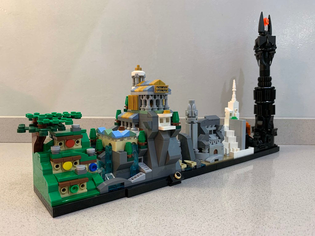 moc-20513 the l0rd of the rings skyline architecture (lotr) - 728 pcs - 5