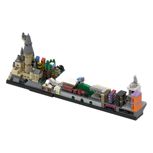 moc-22348 harry pօtter skyline architecture - 621 pcs -1