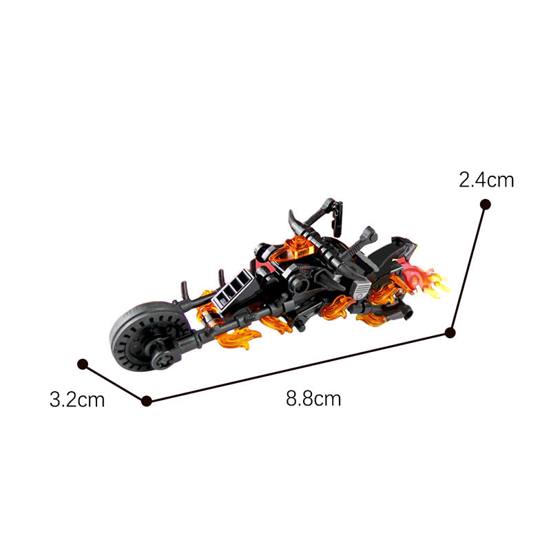 moc-25824 ghost rider's motorbike from the marvel univers - 111 pcs - 2