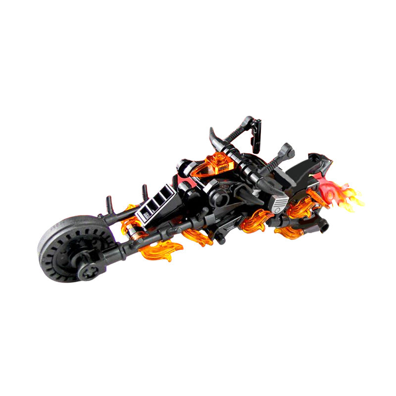 moc-25824 ghost rider's motorbike from the marvel univers - 111 pcs - 3