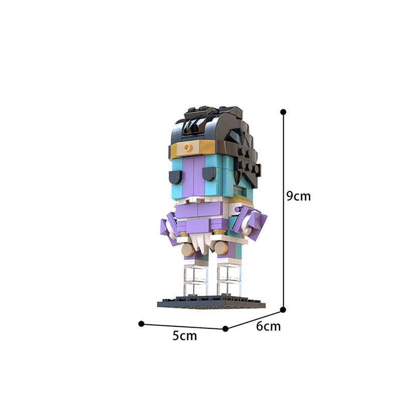 moc-26896  jotaro & star platinum brickheadz (jojo's bizarre adventure) - 1