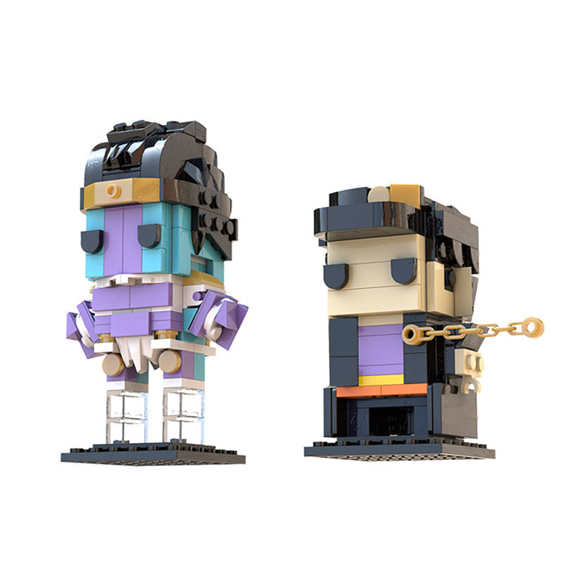 moc-26896  jotaro & star platinum brickheadz (jojo's bizarre adventure) - 2