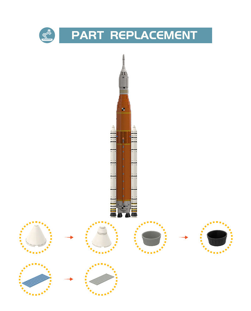 moc-28893 nasa space launch system artemis sls block 1 - 1:110 scale - 3