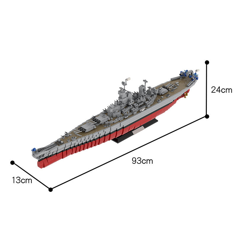 moc-31764 Iowa class battleship uss missouri (bb 63) - 3323 pcs - 2