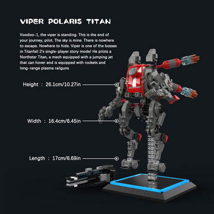 moc-32708 titanfall 2 viper's northstar titan - 768 pcs - 2