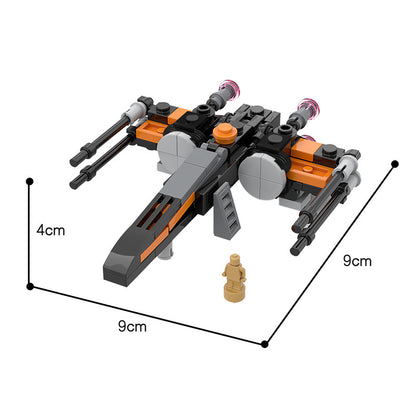 moc-34123 t70xwing poedameron v.2 (1:125 scale) - star wars - 88 pcs - 4