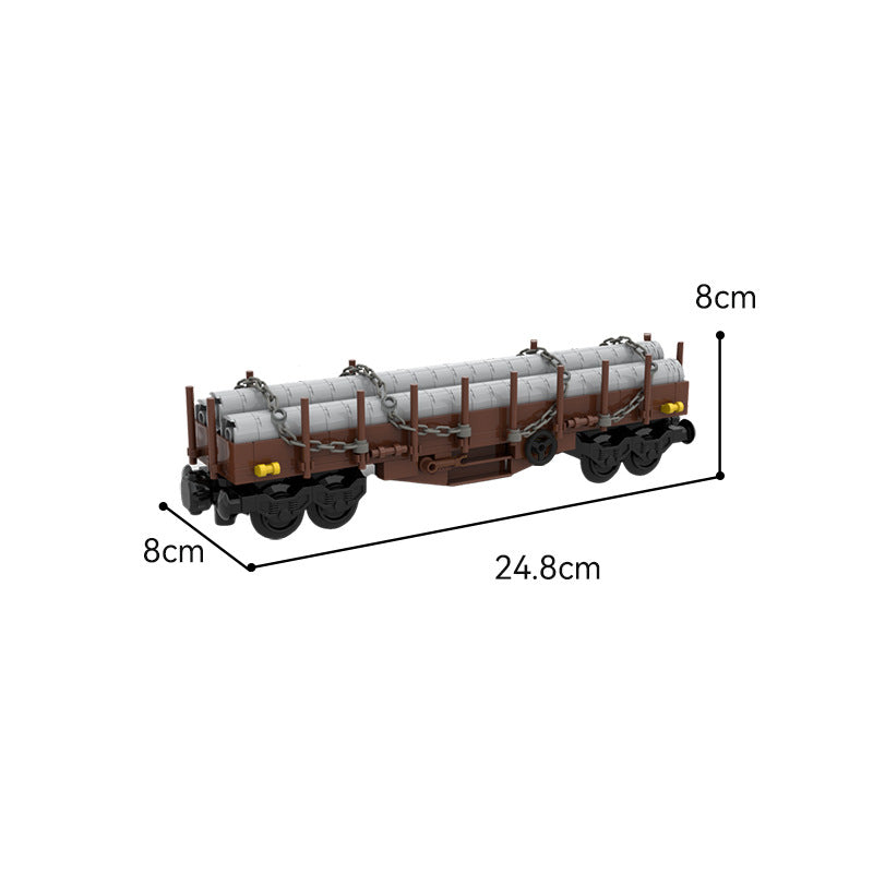 moc-35132 flatbed wagon used by the db (german railway) - 248 pcs - 2