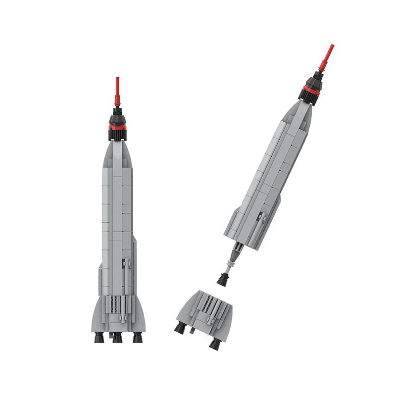 moc-36530 mercury atlas rocket 1:110 scale building set - 136 pcs - 3