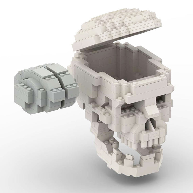 moc-41161 human skull with brain blocks set - 424 pcs - 3