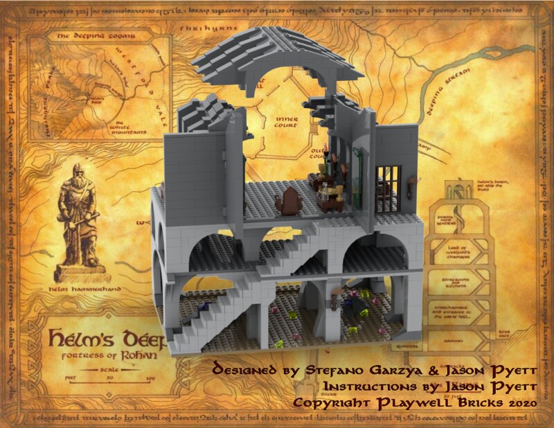 moc-41261 lord of the rings - helm's deep ucs scale   6189 partsego - 5