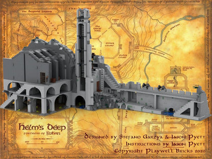 moc-41261 lord of the rings - helm's deep ucs scale   6189 partsego - 8