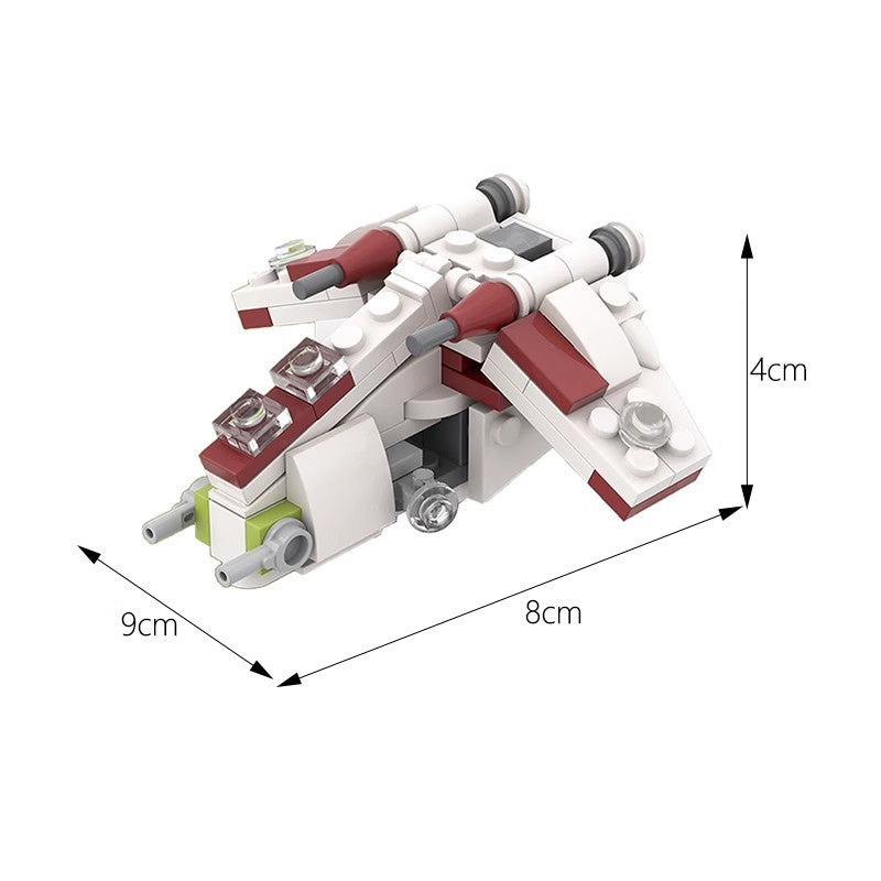 moc-42164 micro republic gunship - 100 pcs - 2