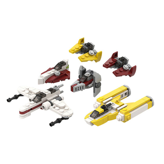 moc-42376 micro republic starfighters from star wars - 211 pcs - 2