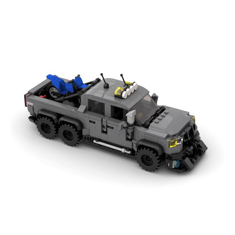 moc-42828 ford velociraptor and trailer with eleanor 1224 pcs 4