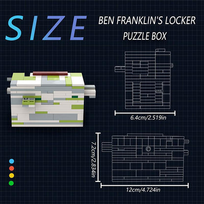 moc-42955 ben franklin's locker - a puzzle box - 241 pcs - 7