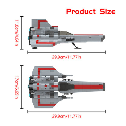 moc-45867 colonial viper mk1 -  gray from battlestar galactica - 4