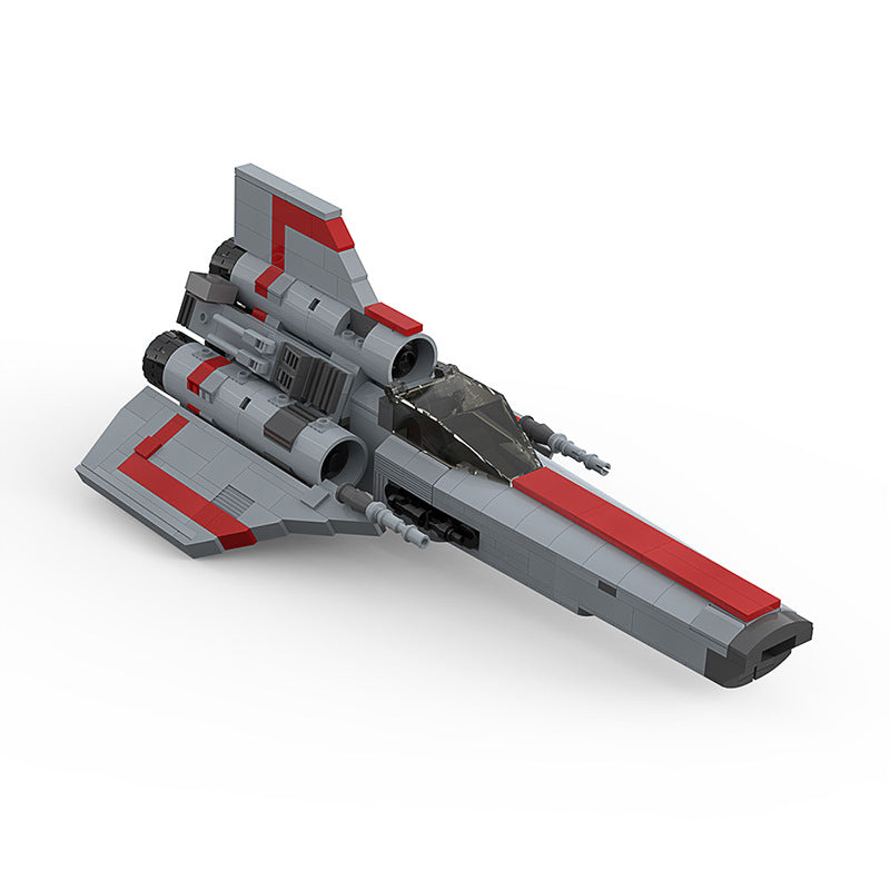 moc-45867 colonial viper mk1 -  gray from battlestar galactica - 5