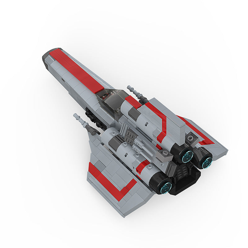 moc-45867 colonial viper mk1 -  gray from battlestar galactica - 6